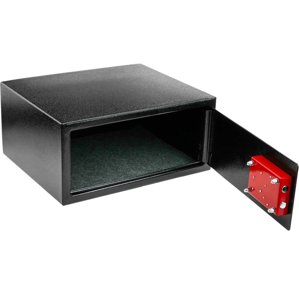 Cofre de segurança de aço e com chaves 43 x 35 x 20 cm preto
