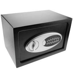 Security money safe with digital electronic code in steel wallmount 31x20x20cm black
