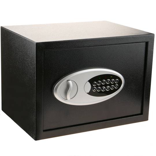 Coffre-fort mural de sécurité en acier à code électronique numérique 35x25x25cm noir