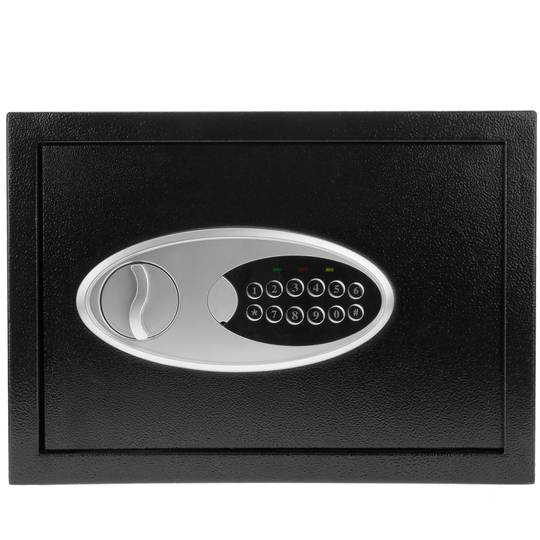Coffre-fort mural de sécurité en acier à code électronique numérique 35x25x25cm noir
