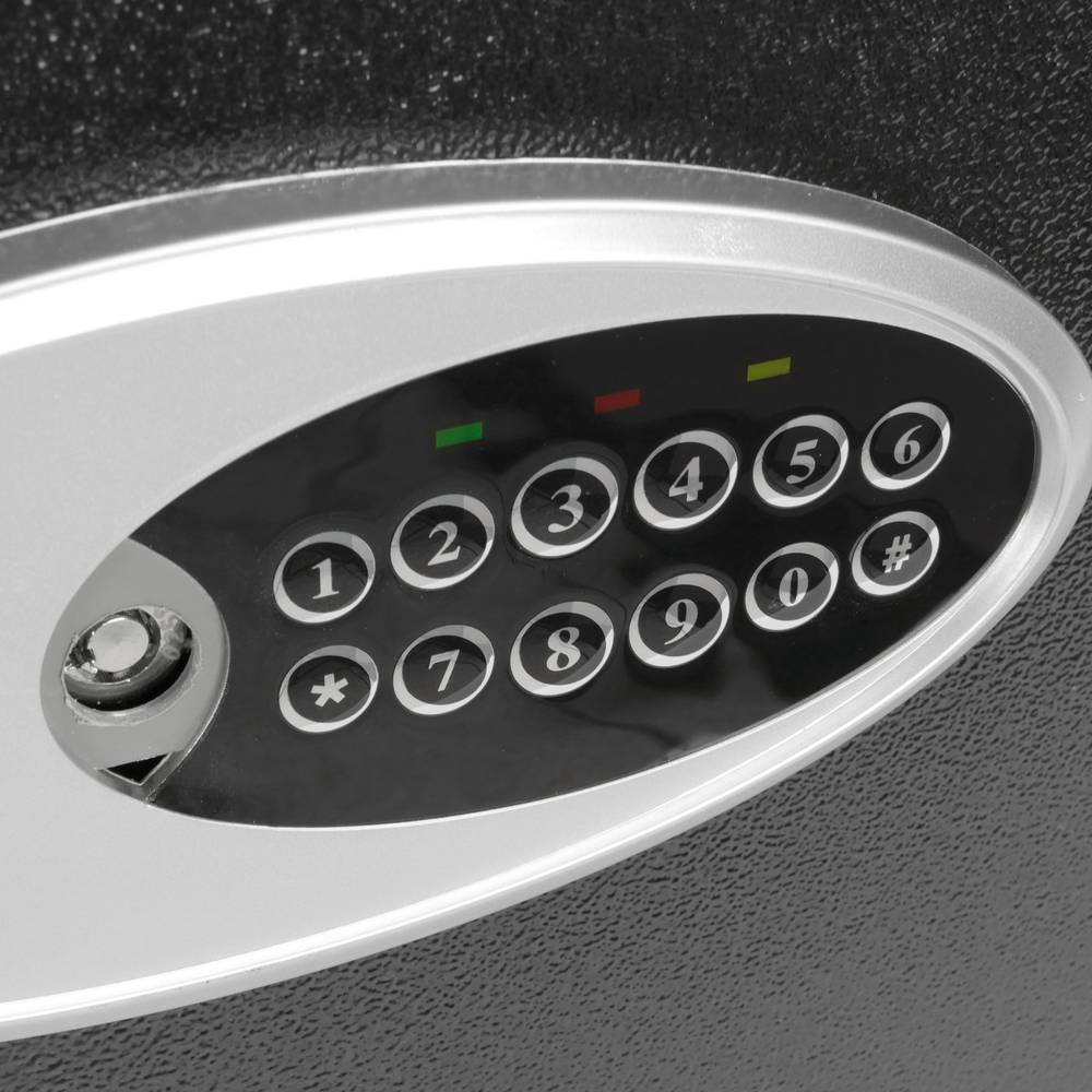 Stalen veiligheidskluis met digitale elektronische code 46x37x75cm zwart