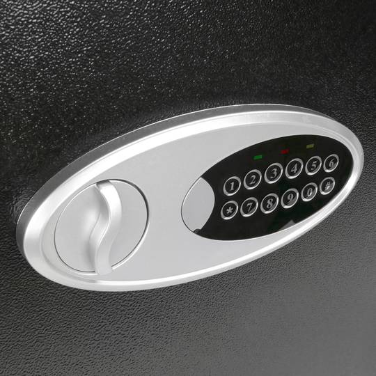 Stalen veiligheidskluis met digitale elektronische code 46x37x75cm zwart