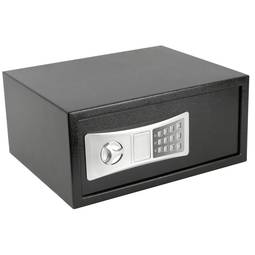 Security money safe with digital electronic code in steel wallmount 43x35x20cm black