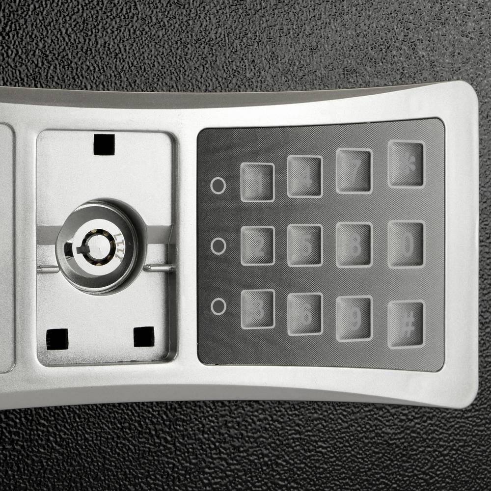 Caja fuerte de seguridad de acero con código electrónico digital 43x35x20cm negra