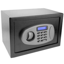 Security money safe with digital electronic code in steel wallmount 31x20x20cm black