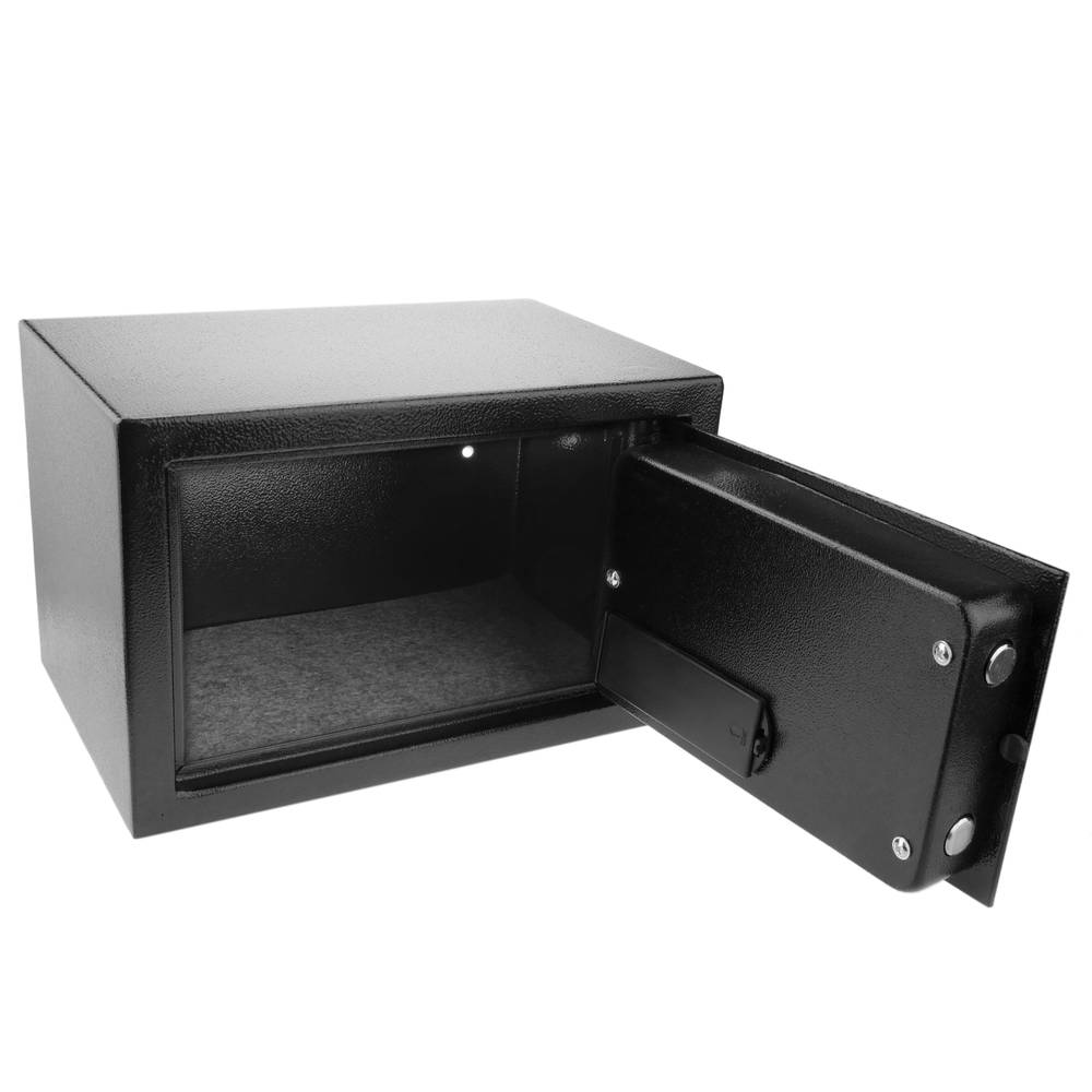 Caixa forta de seguretat d'acer amb codi electrònic digital 31x20x20cm negre