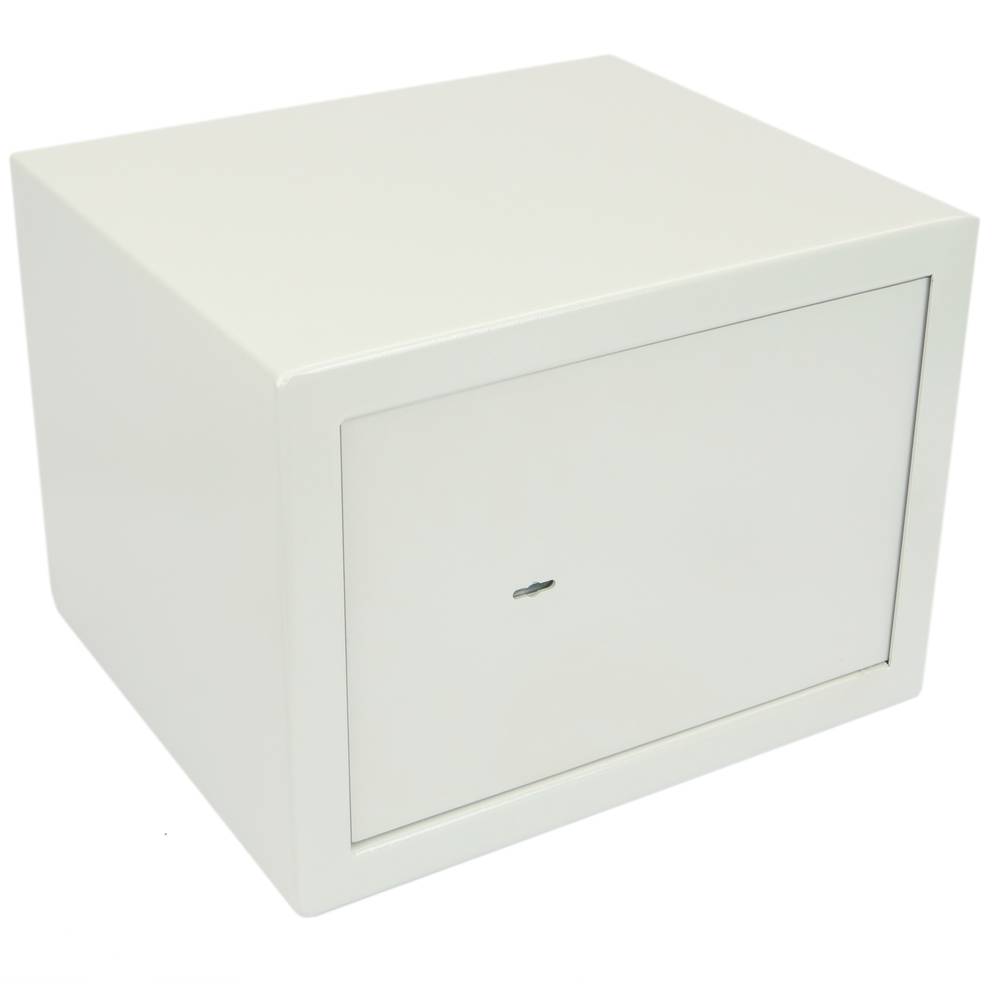 Security money safe key operated in fireproof steel for wallmount 45 x 37 x 33 cm beige