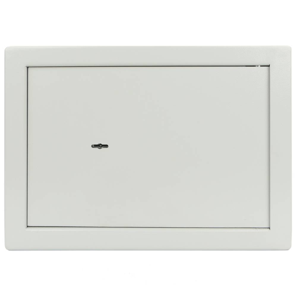 Security money safe key operated in fireproof steel for wallmount 45 x 37 x 33 cm beige