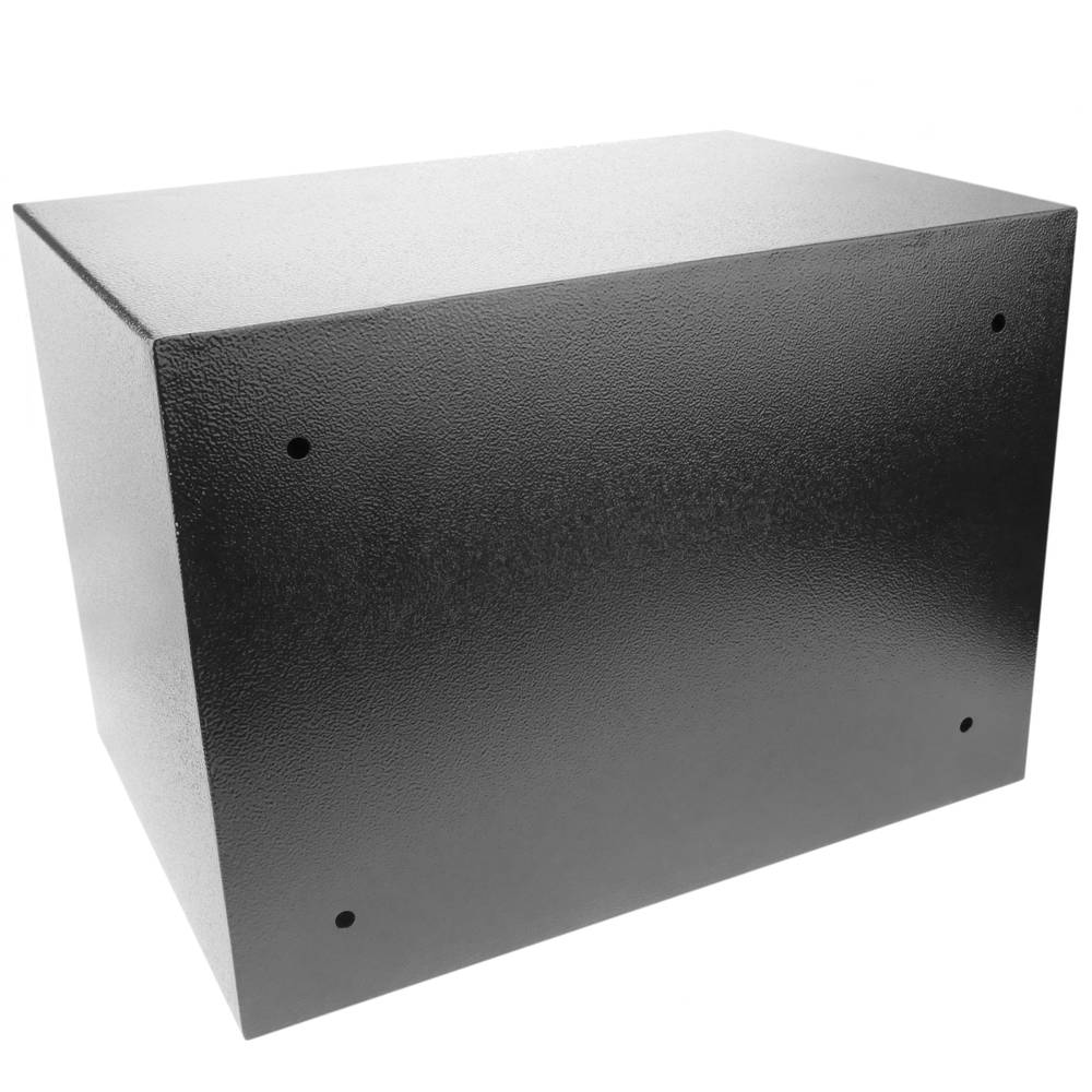 Sejf stalowy z kluczami i otworem 35x25x25 cm czarny