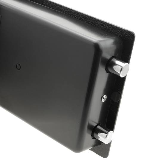 Sejf stalowy z kluczami i otworem 35x25x25 cm czarny