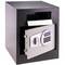 Security money safe key operated in steel wallmount with groove 35x33x45cm black