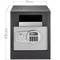 Security money safe key operated in steel wallmount with groove 35x33x45cm black