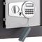 Security money safe key operated in steel wallmount with groove 35x33x45cm black