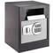 Security money safe key operated in steel wallmount with groove 35x33x45cm black