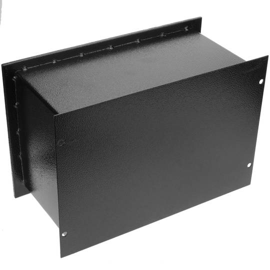 Caja fuerte de seguridad empotrada de acero con llaves 26x15x18cm negra