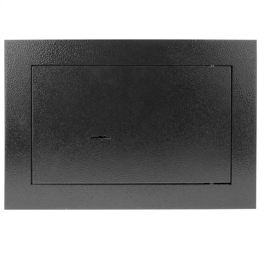 Verzonken stalen kluis met zwarte 31x15x21cm sleutels