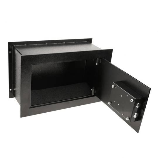 Coffre-fort mural de sécurité en retrait en acier à clé 36x15x23cm noir