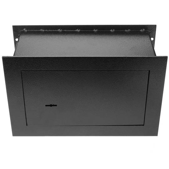 Coffre-fort mural de sécurité en retrait en acier à clé 36x15x23cm noir