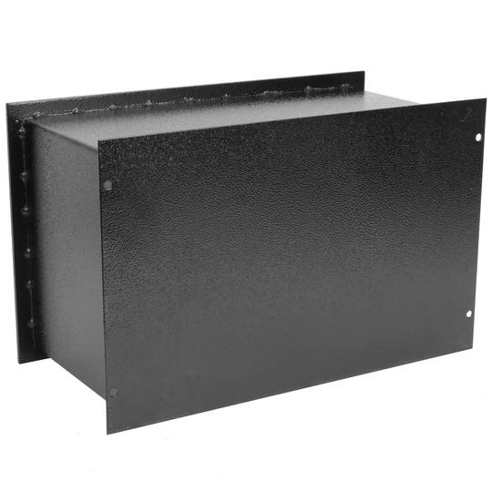 Caja fuerte de seguridad empotrada de acero con llaves 40x20x25cm negra