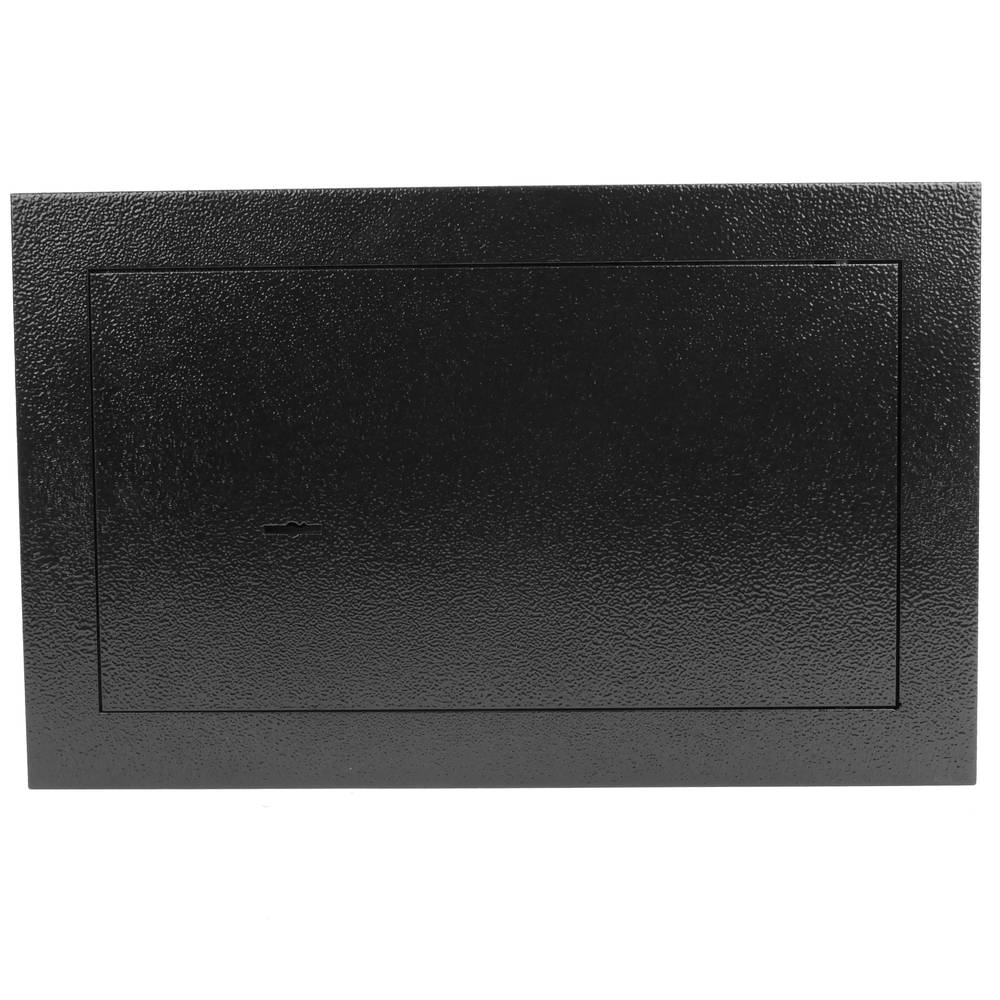 Caja fuerte de seguridad empotrada de acero con llaves 40x20x25cm negra