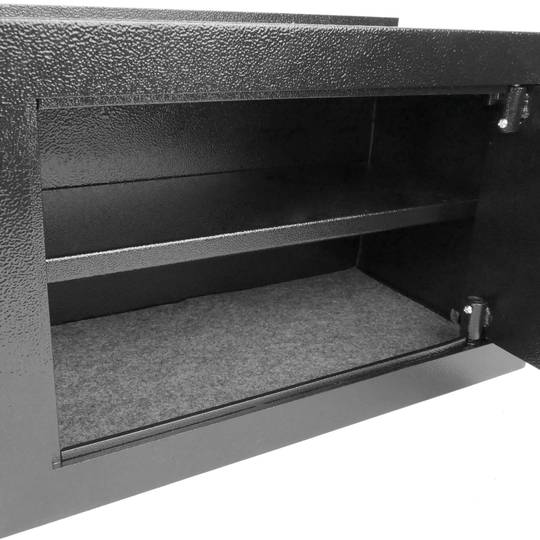 Caja fuerte de seguridad empotrada de acero con llaves 40x20x25cm negra