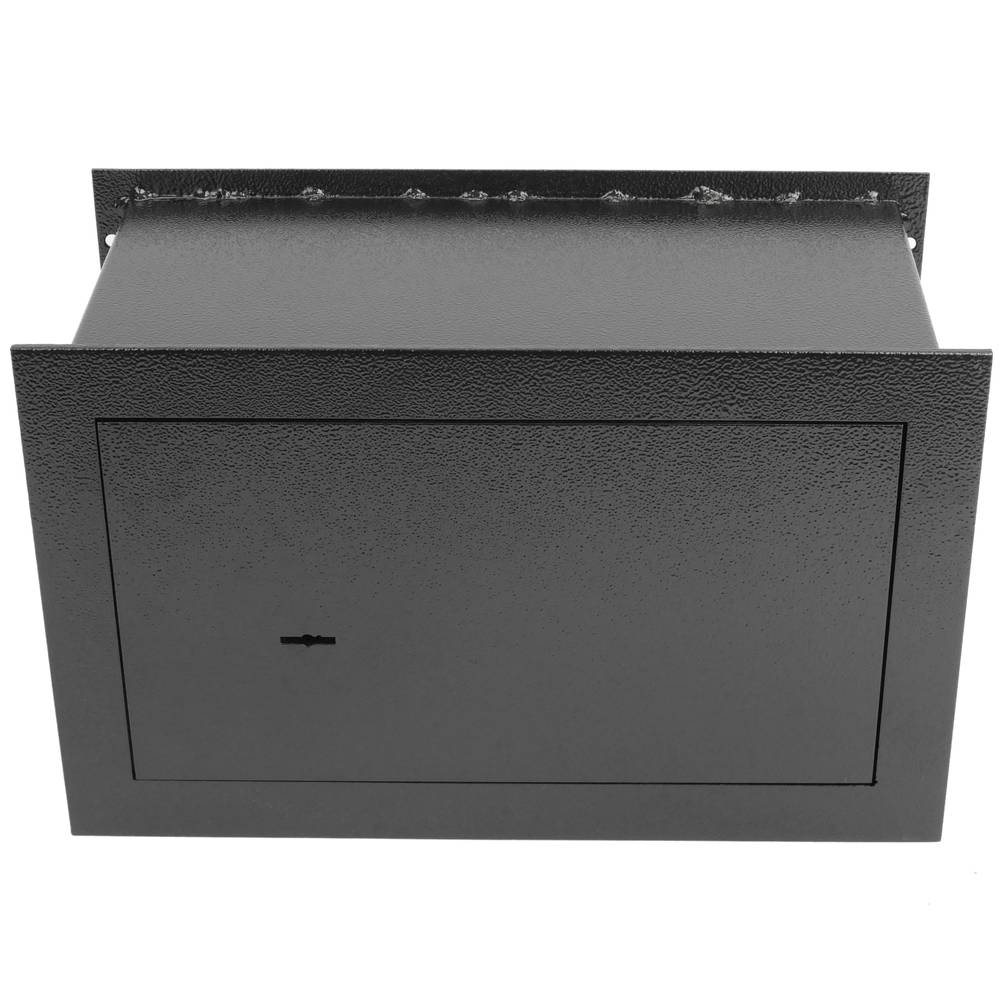 Caja fuerte de seguridad empotrada de acero con llaves 40x20x25cm negra
