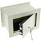 Verzonken stalen kluis met sleutels 26x15x18cm beige