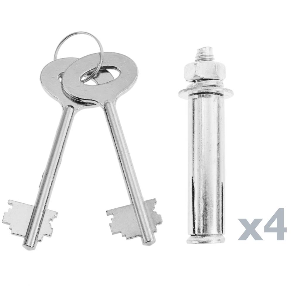 Recessed security money safe key operated in steel wallmount 26x15x18cm beige
