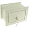 Verzonken stalen kluis met sleutels 26x15x18cm beige