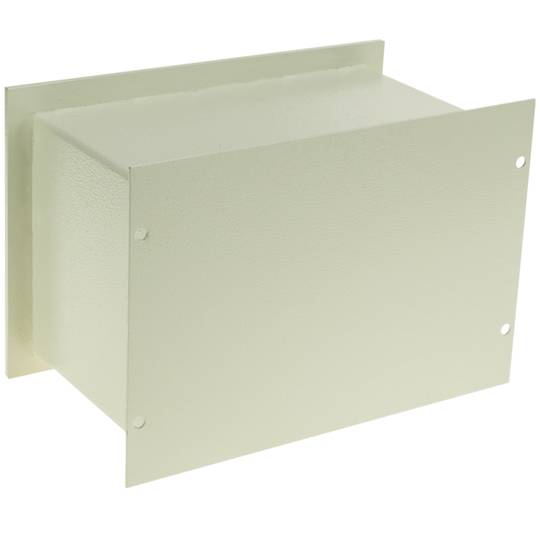 Cofre de segurança recuada de aço e com chaves 31x15x21cm bege