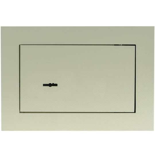 Cofre de segurança recuada de aço e com chaves 31x15x21cm bege