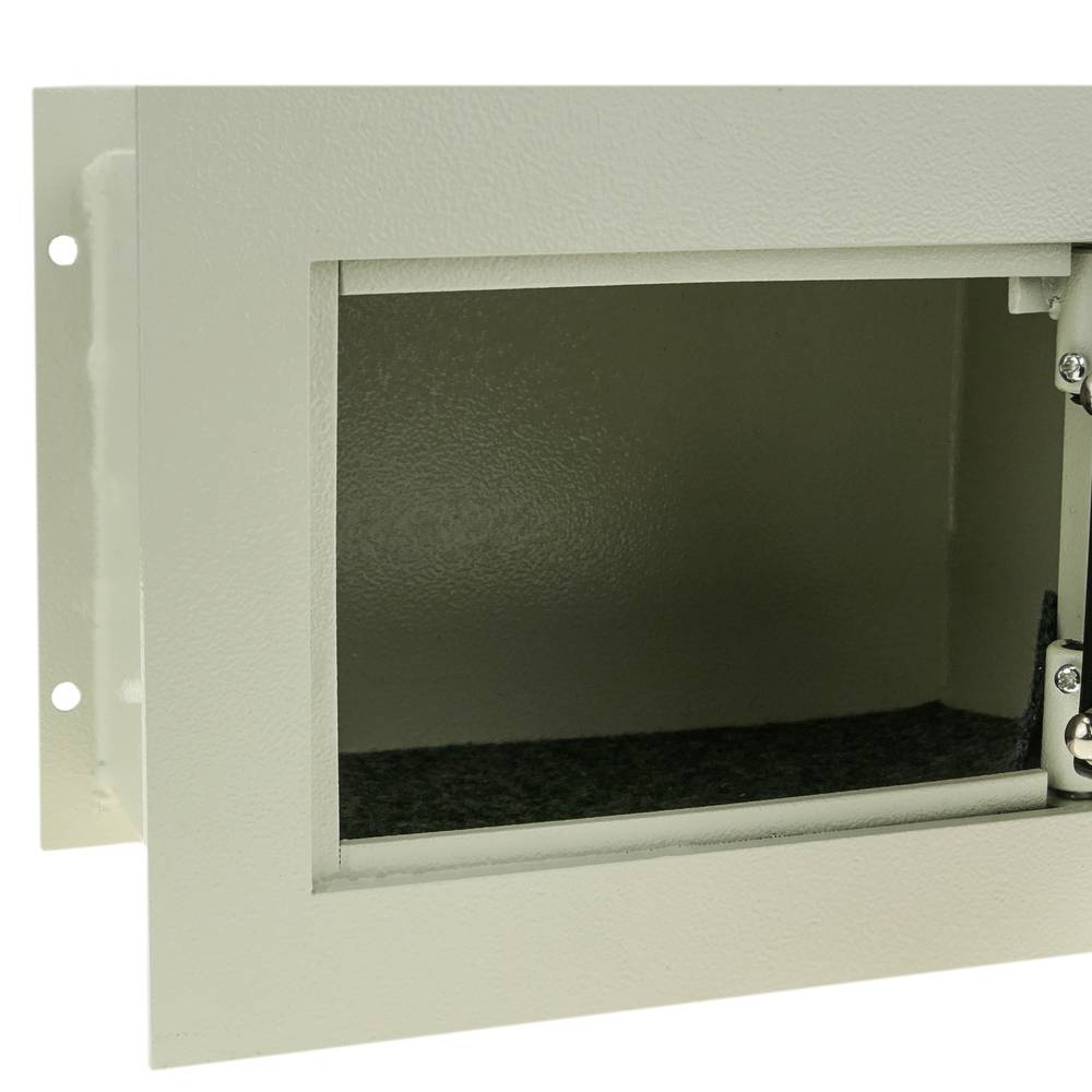 Cassaforte di sicurezza incasso in acciaio Armadi di sicurezza con chiavi 31x15x21cm beige