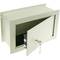Caixa forta de seguretat encastada d'acer i amb claus 36x15x23cm beix
