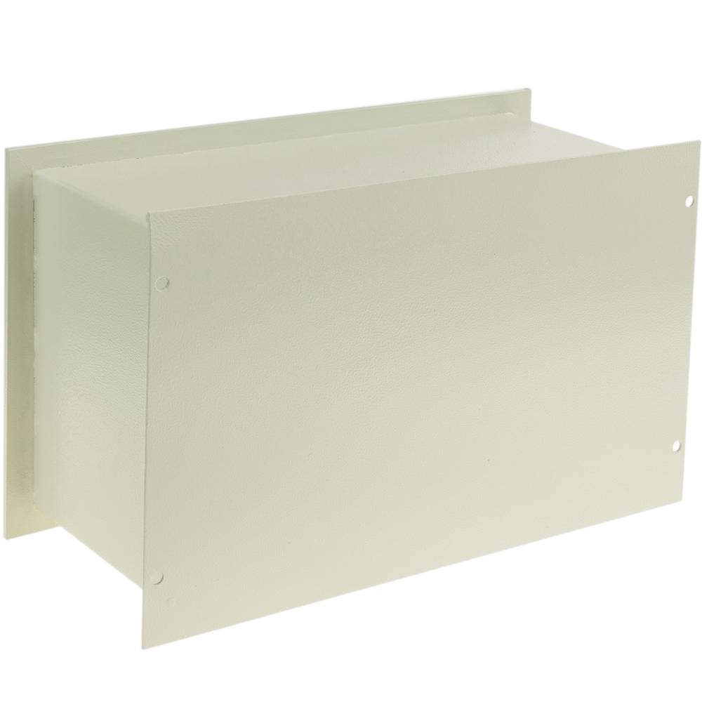 Cofre de segurança recuada de aço e com chaves 36x15x23cm bege