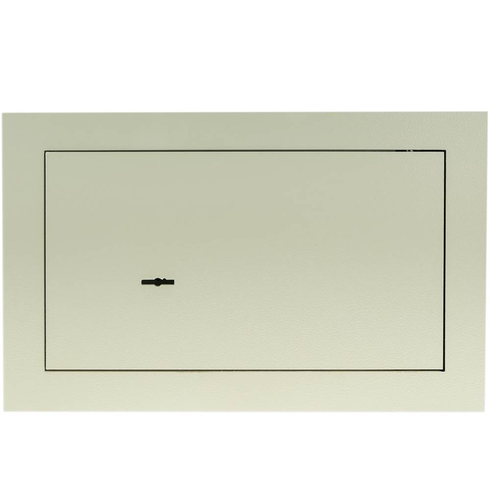 Cofre de segurança recuada de aço e com chaves 36x15x23cm bege