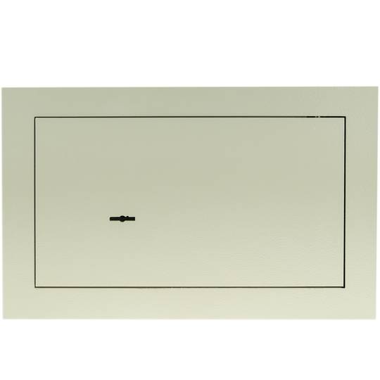 Cofre de segurança recuada de aço e com chaves 40x20x25cm bege