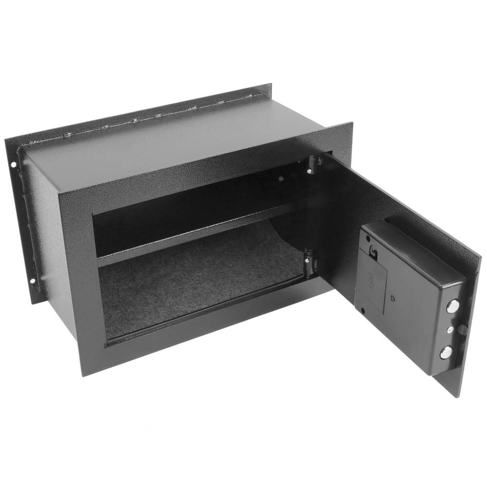 Caixa forta de seguretat empotrada amb codi electrònic digital 40x20x25cm negre