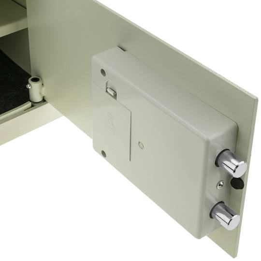 Coffre-fort mural en retrait de sécurité à code électronique numérique 40x20x25cm beige