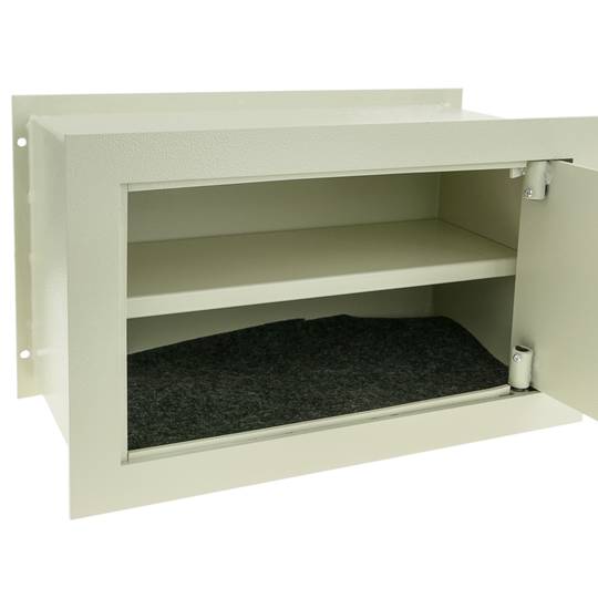 Coffre-fort mural en retrait de sécurité à code électronique numérique 40x20x25cm beige