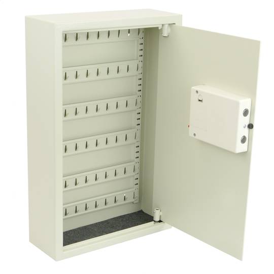 Armoire à clés avec 60 crochets. Coffre-fort de sécurité à code électronique 35x13x55cm beige