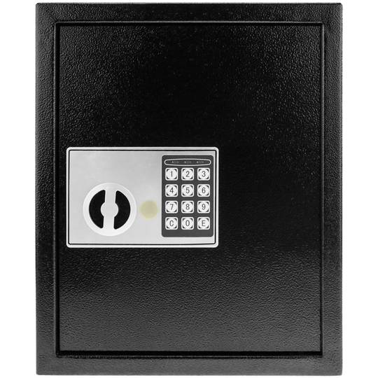 Szafka na klucze z 18 wieszakami. Sejf z kodem elektronicznym negre 30x10x37cm