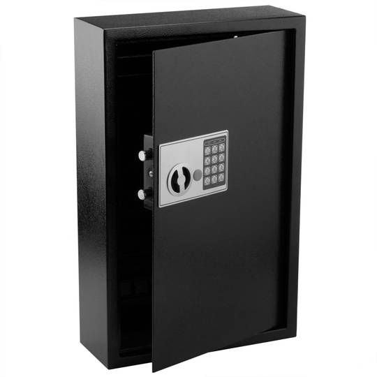 Sleutelkastje met 60 haken. Veilig met elektronische code 35x13x55cm zwart