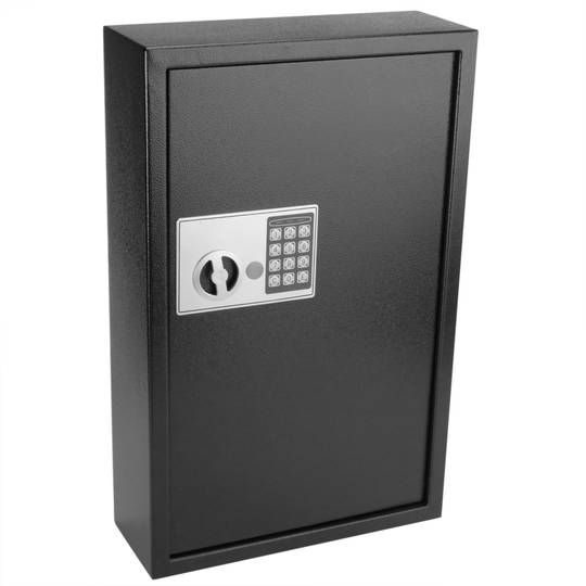 Sleutelkastje met 60 haken. Veilig met elektronische code 35x13x55cm zwart