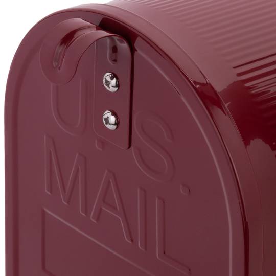 Cassetta delle lettere US Mail in alluminio per posta americano rosso con supporto