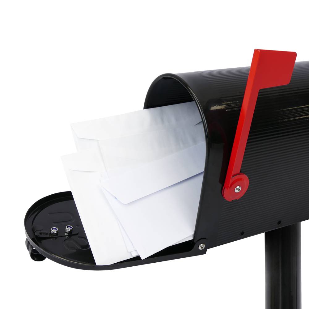 Buca delle lettere US Mail alluminio per postale americano nero con  supporto - Cablematic