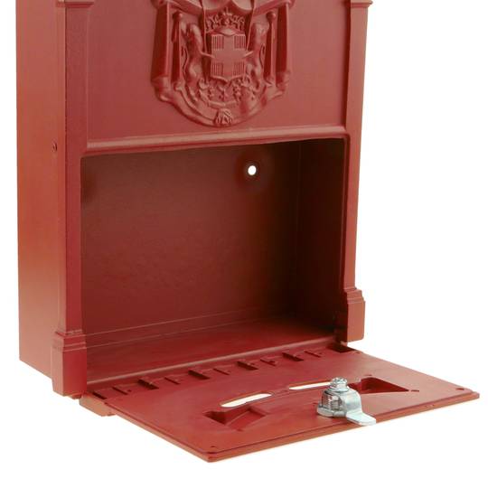 Briefkasten Postkasten Retro Antik Vintage metallische schwarze rot für wallmount