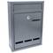 Metalen brievenbus voor brieven en grijze post 215 x 80 x 320 mm