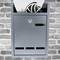 Metalen brievenbus voor brieven en grijze post 215 x 80 x 320 mm