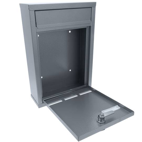 Metalen brievenbus voor brieven en grijze post 215 x 80 x 320 mm