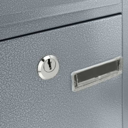 Metalen brievenbus voor brieven en grijze post 215 x 80 x 320 mm
